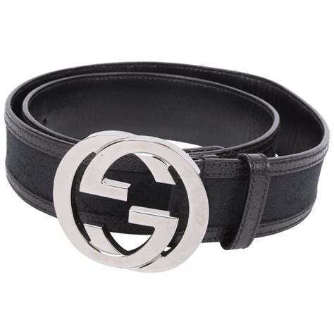 gucci belt black and silver|black gucci belt price.